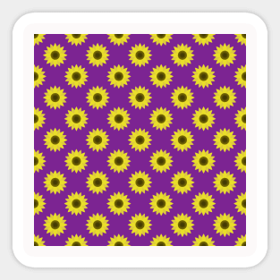 Sunflowers Neck Gator Purple Sunflower Sticker